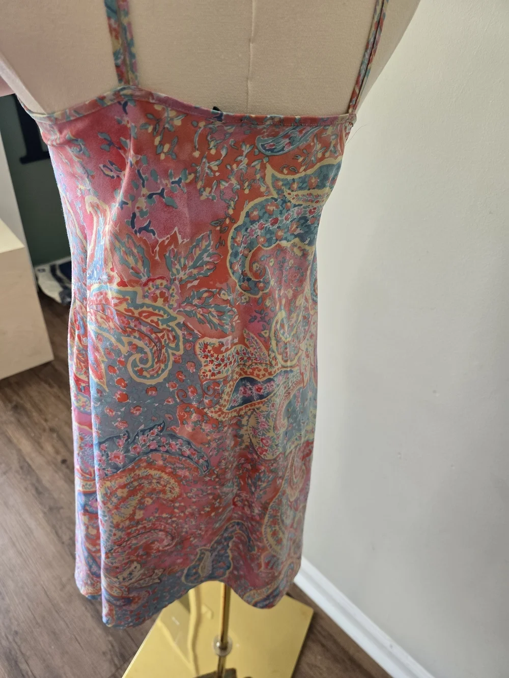 Ralph Lauren Pink and Light Blue Paisley Slip